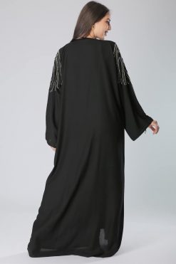 MOIHA40096 3 Black Embroidered Abaya Dubai