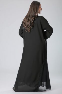 MOIKM40091 3 Shimmery Lace Nada Abaya