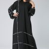 White Embroidery Abaya