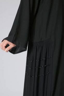 MOIKM40079 4 Elastic Waist Sequins Abaya