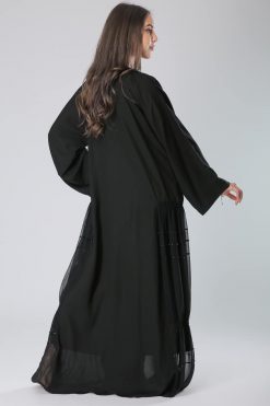 MOIKM40079 3 Elastic Waist Sequins Abaya