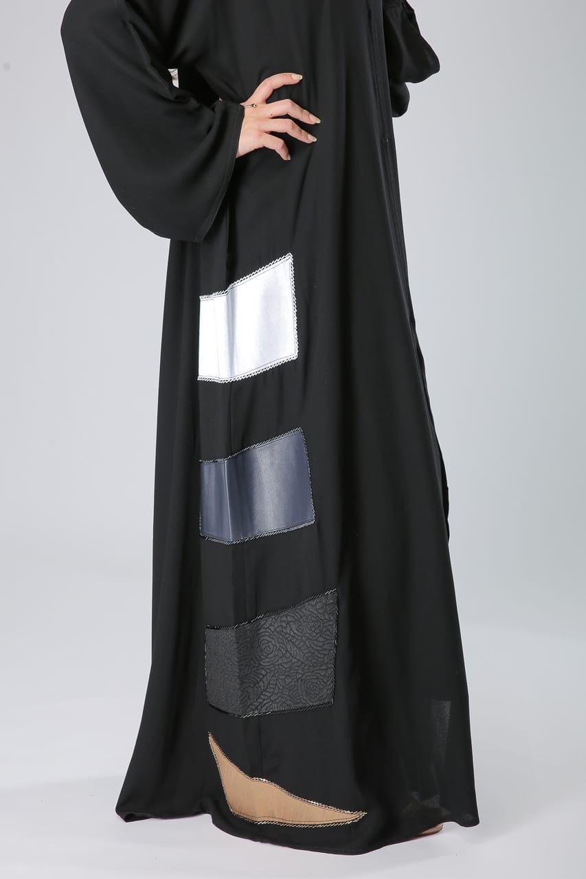 Multi Patches Elegant Abaya 4 Multi Patches Elegant Abaya - Image 4