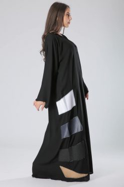 Multi Patches Elegant Abaya 5 MOIKM40078 2 Multi Patches Elegant Abaya