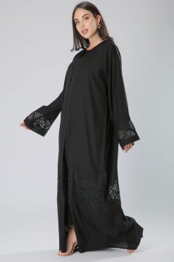 MOIKM40077 2 Laser-Cut Embellish Abaya