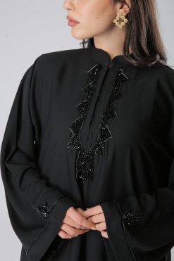 MOIKM40074 4 Mandarin Collar Beads Abaya