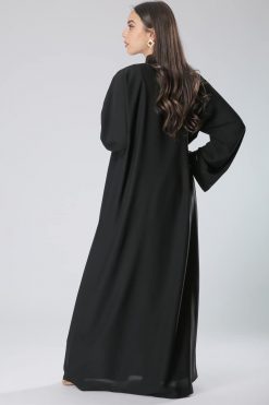 MOIKM40074 3 Mandarin Collar Beads Abaya