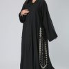Embroidered Tassel Lace Abaya