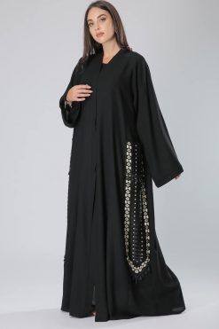 Embroidered Tassel Lace Abaya