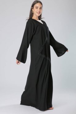 MOIAL40070 4 Sequins Patch Abaya