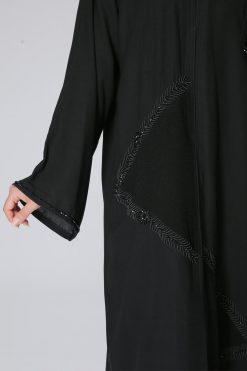 MOIAL40070 3 Sequins Patch Abaya