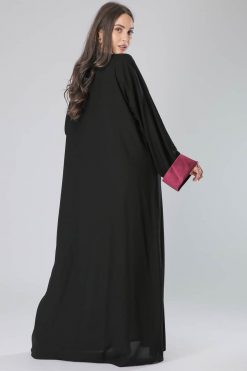 MOIAL40068 3 Open Abaya with Pockets