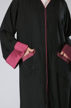MOIAL40068 4 Open Abaya with Pockets
