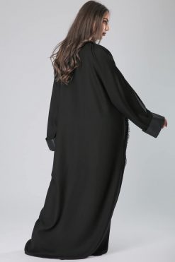 MOIAL40065 3 Pocket Black Abaya