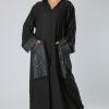 Pocket Black Abaya