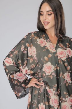 MOIAM40063 4 Floral Print Abaya