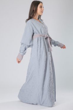 MOIAM40061 2 Flower Bow Abaya Dubai