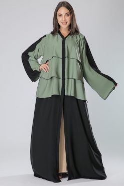 Olive Layer Abaya Dubai
