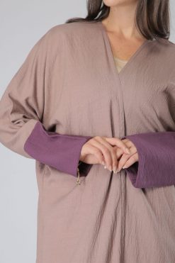 MOIAM40059 4 Purple Cuff Sleeves Abaya