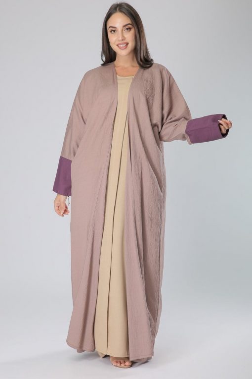 Purple Cuff Sleeves Abaya