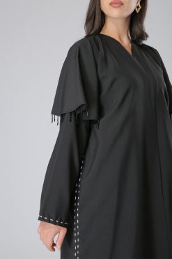 MOIAM40054 4 Fringes & Stitches Abaya