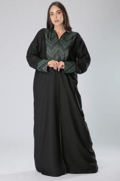 V-Neck Emirati Design Abaya