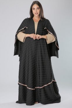 Batwing Sleeves Flared Abaya