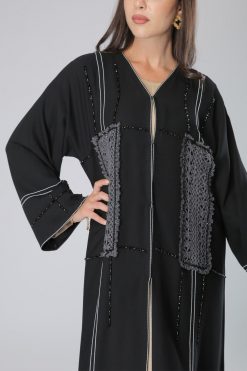 MOIAM40046 4 Lace Embroidered Abaya