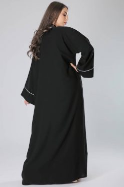 MOIS40039 3 Black Coat Style Abaya