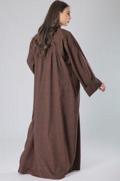 MOIS40033 3 Brown Collar Abaya