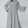Grey Collar Abaya