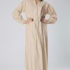 Western Style Beige Abaya Coat