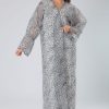 Mesh Leopard Print Abaya