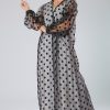 Sheer Polka dots Abaya