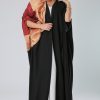 Frill Flower Shoulder  Abaya