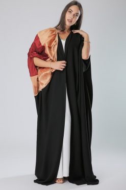 Frill Flower Shoulder  Abaya