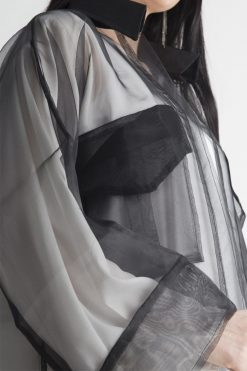 MOIAP60079 4 Long Shirt Style Sheer Abaya