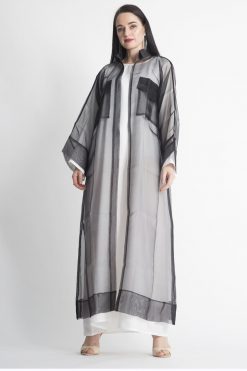 Long Shirt Style Sheer Abaya