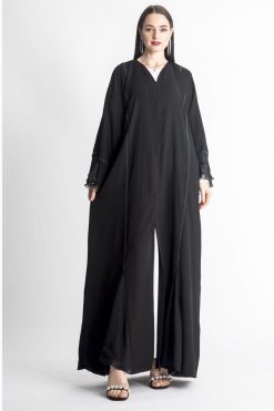 MOIAP60078 3 Shimmer Lace Abaya