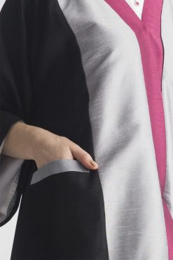 Color block Abaya with Pockets 7 MOIAP60072 4 Color block Abaya with Pockets