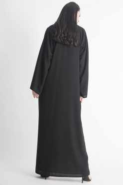 Color block Abaya with Pockets 6 MOIAP60072 3 Color block Abaya with Pockets