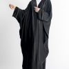 Beige Piping Black Abaya