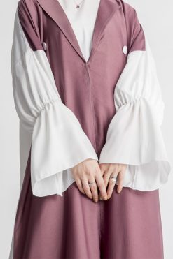 كتلة اللون عباءة أنيقة 7 MOIAP60062 4 Color block Chic Abaya