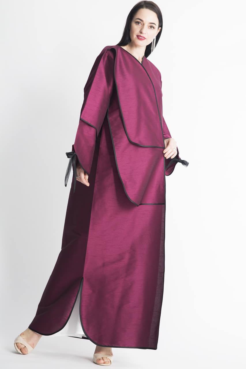 Piping Layered Abaya - Heracloset Online