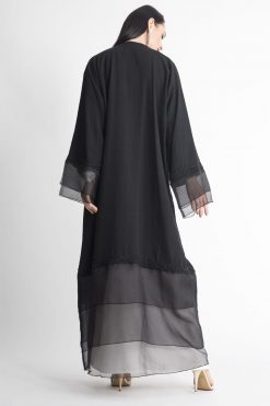 MOIAP60055 3 Organza Embroidery Abaya