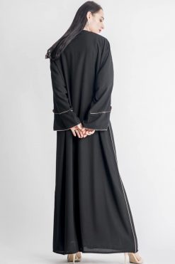 MOIAP60054 3 Brightside Contrast Piping Abaya