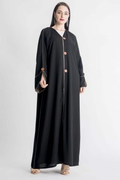Brightside Contrast Piping Abaya