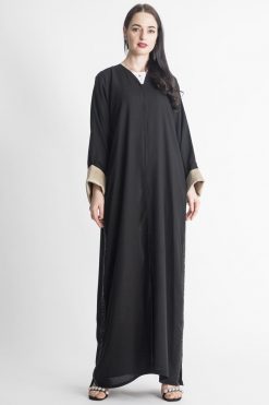 MOIAP60049 3 Borders Embroidered Abaya