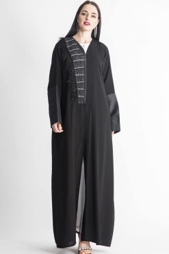 Front Fringe Bead Embroidery Abaya