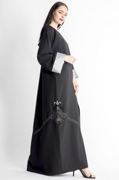 MOIAP60046 3 Black Embroidery Design Abaya