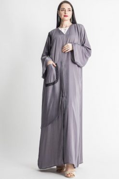 Thistle Embroidery Abaya